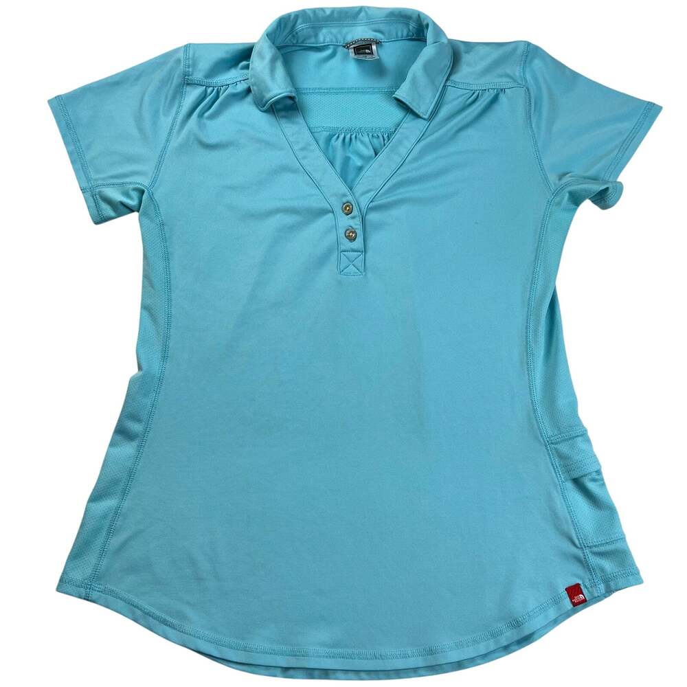 The North Face Polo Shirt Women's Large Teal Flight Series Vaporwick
